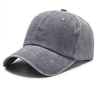 Vintage Casual Solid Color Cotton Baseball Cap Dome
