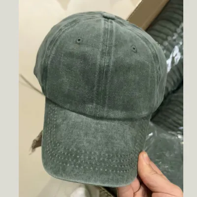 Vintage Casual Solid Color Cotton Baseball Cap Dome