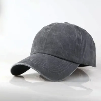 Vintage Casual Solid Color Cotton Baseball Cap Dome