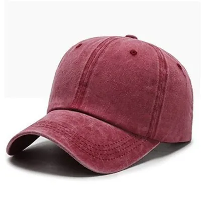 Vintage Casual Solid Color Cotton Baseball Cap Dome