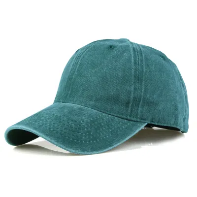 Vintage Casual Solid Color Cotton Baseball Cap Dome