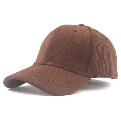 Casual Simple Solid Color Corduroy Baseball Cap