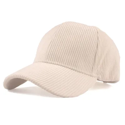 Casual Simple Solid Color Corduroy Baseball Cap