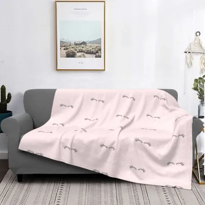 70*100cm Evil Eye Blanket Custom Cartoon Eyelashes 3D Digital Printing Flannel Throw