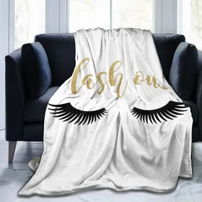 70*100cm Evil Eye Blanket Custom Cartoon Eyelashes 3D Digital Printing Flannel Throw