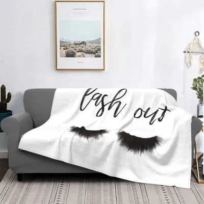 70*100cm Evil Eye Blanket Custom Cartoon Eyelashes 3D Digital Printing Flannel Throw