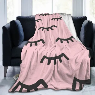 70*100cm Evil Eye Blanket Custom Cartoon Eyelashes 3D Digital Printing Flannel Throw