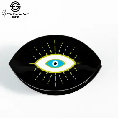 Evil Eye Black Acrylic Print Hair Clip Claw Hair Accessories Women Natural Fresh Sweet