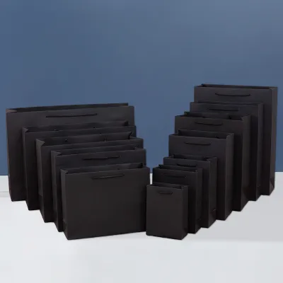 Simple Solid Color Thickened Shopping Portable Gift Bag 10pcs-Bag