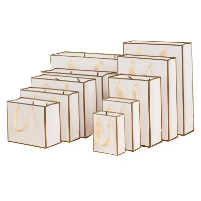 Simple Solid Color Thickened Shopping Portable Gift Bag 10pcs-Bag