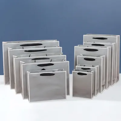 Simple Solid Color Thickened Shopping Portable Gift Bag 10pcs-Bag