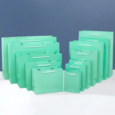 Simple Solid Color Thickened Shopping Portable Gift Bag 10pcs-Bag