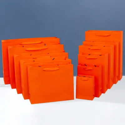 Simple Solid Color Thickened Shopping Portable Gift Bag 10pcs-Bag
