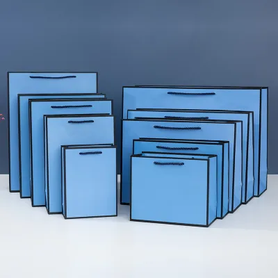 Simple Solid Color Thickened Shopping Portable Gift Bag 10pcs-Bag