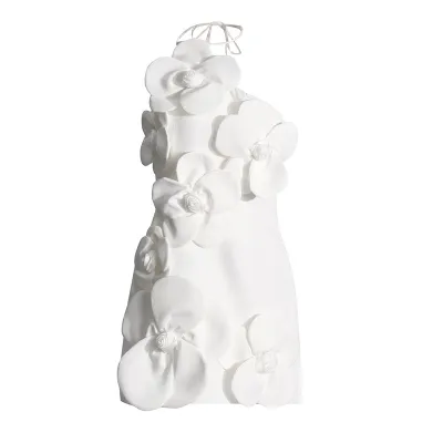 Women Sexy Floral Oblique Shoulder Party Dress