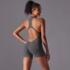 6660 Shorts Zip Jumpsuit-D.Grey