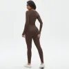 6666 Long Sleeve Trousers Suit-Brown