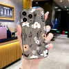 Transparent Black Space Shell [Diverse Flowers]]