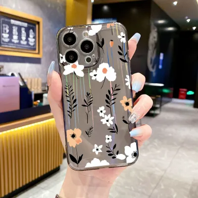 Halloween Iphone15 Shatter Resistant Floral Pumpkin Tpu Soft Phone Case