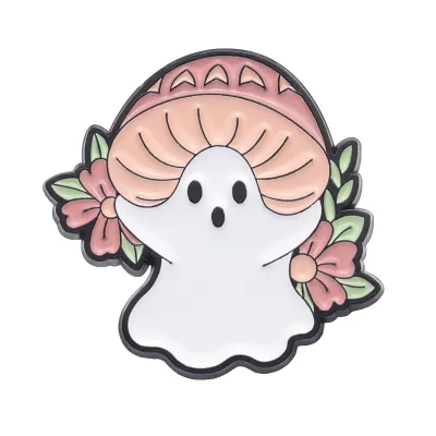 Gothic White Halloween Ghost Brooch Pumpkin Series Metal Badge Fashion Pin