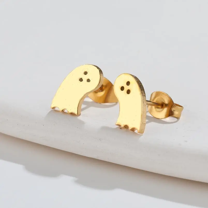 Funny Smooth Cute Ghost Earrings Halloween Women's Fashion Ear Accessories