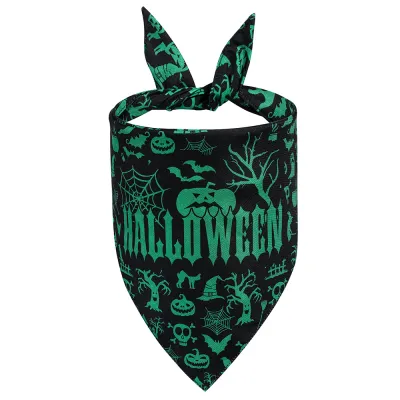 Festive Halloween Ghost Pumpkin Cartoon Pet Dog Triangle Slippery Towel