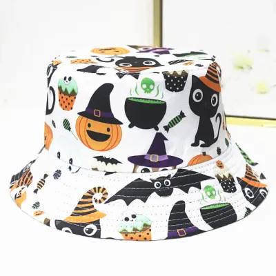 Simple Fashion Flamingo Pumpkin Football Print Bucket Hat