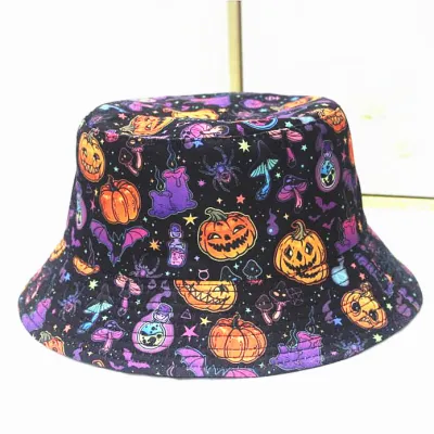 Simple Fashion Flamingo Pumpkin Football Print Bucket Hat