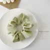 Satin Hair Ring-Bud Green