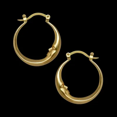 Women Simple Alloy Face Circle Earrings