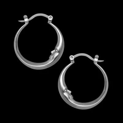 Women Simple Alloy Face Circle Earrings