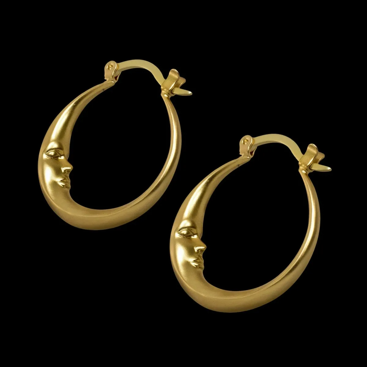 Women Simple Alloy Face Circle Earrings