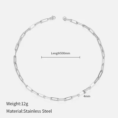 Women Simple Stainless Steel Clavicle Chain Necklace Titanium Steel Pendant Geometric Styling