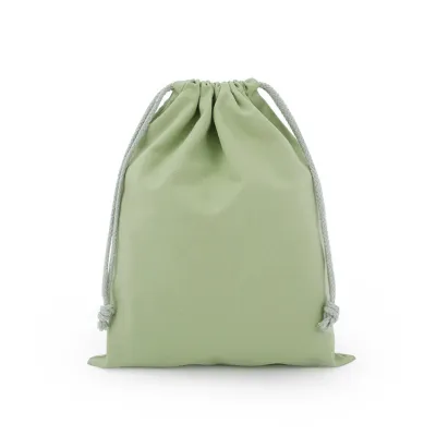Custom Logo Solid Color Cotton Canvas Drawstring Bag