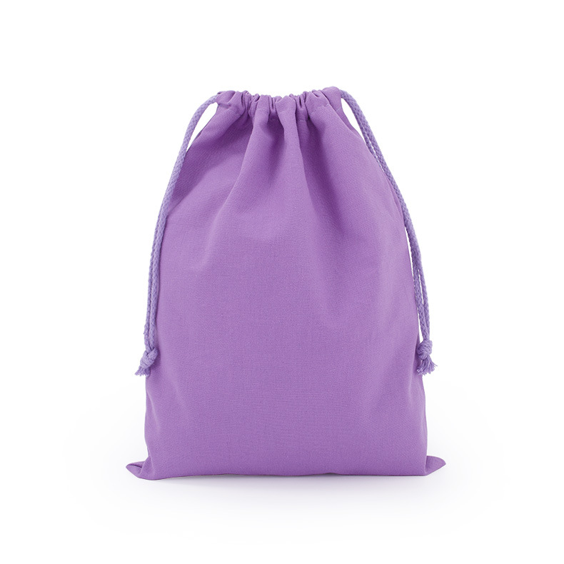 Wholesale Custom Logo Solid Color Cotton Canvas Drawstring Bag
