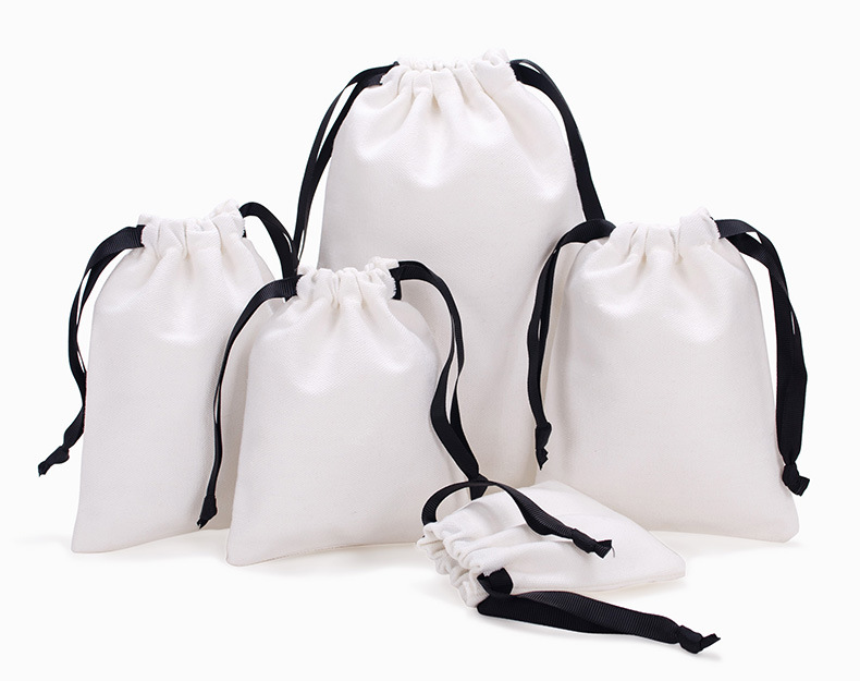 Wholesale Custom Logo Solid Color Cotton Drawstring Bag