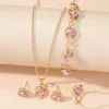 Pink Heart Rhinestone Suit