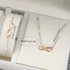 Gold 8 Word Necklace Bracelet