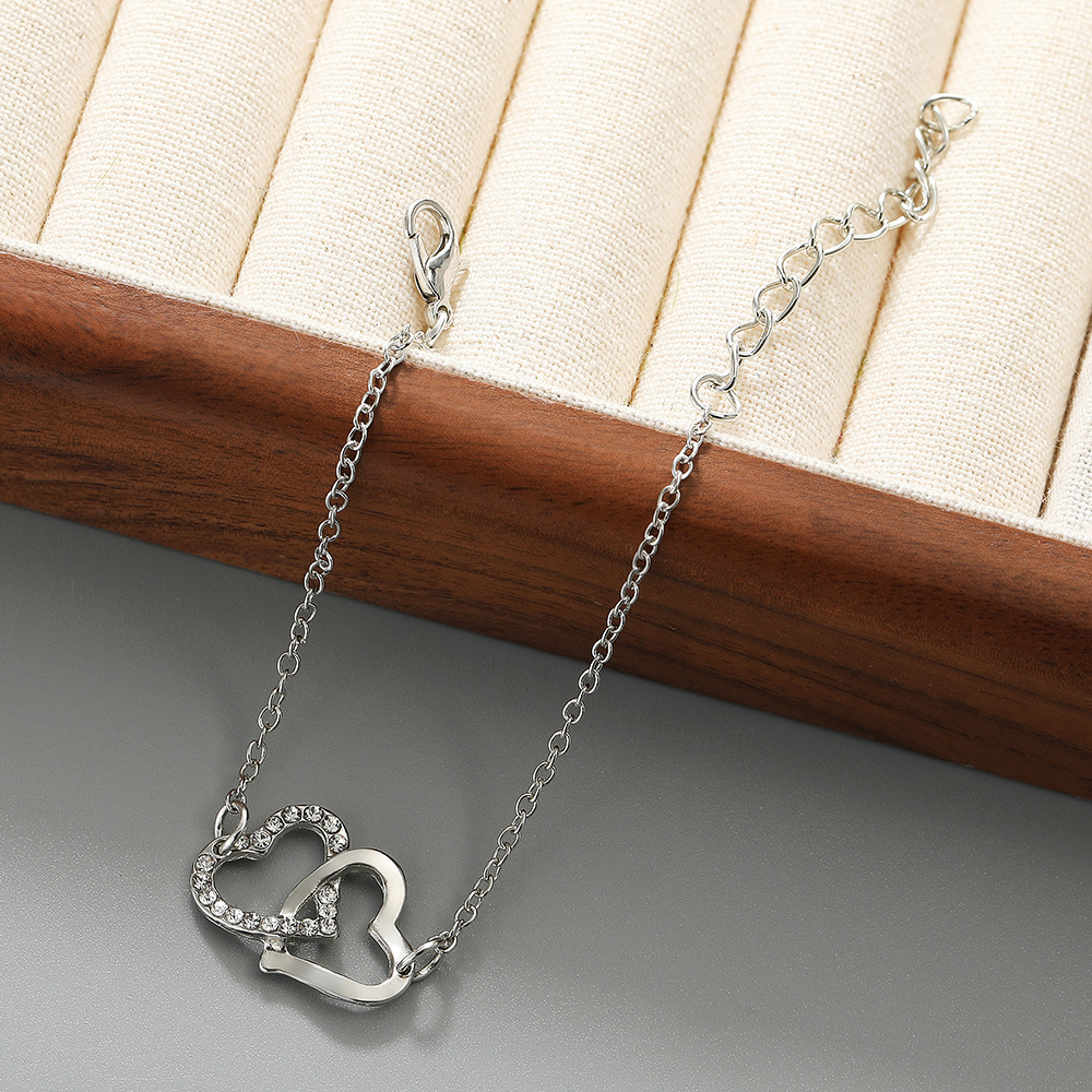 TATIANA☆[Silver 925] Ribbon Heart Bell String Necklace crystal_heart_pendant_necklace