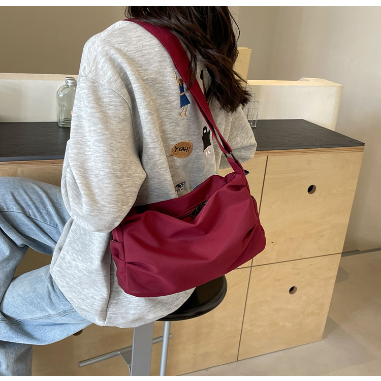 Wholesale Fashion Solid Color Nylon Crossbody Bag