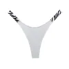White Thong-Zebra Band