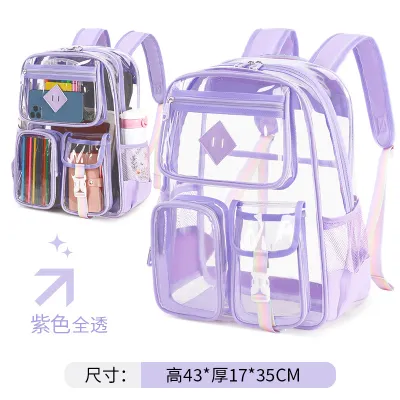 Large Capacity Waterproof Clear Backpack
