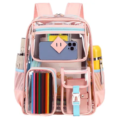 Large Capacity Waterproof Clear Backpack