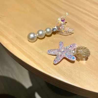 Women Fashion Cute Starfish Shell Hair Clip 2pcs Set