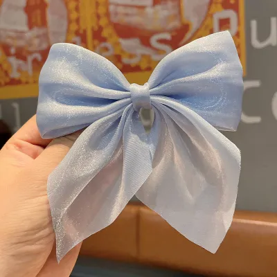 Women Fashion Sweet Pearlescent Bow Hairpin