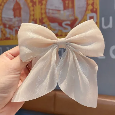 Women Fashion Sweet Pearlescent Bow Hairpin