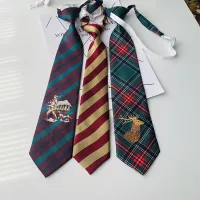 Men Classic Plaid Printed All-match Tie