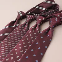 Men Classic Plaid Printed All-match Tie