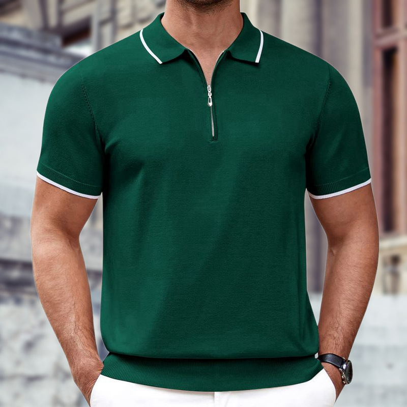 Camisa tipo polo verde on sale