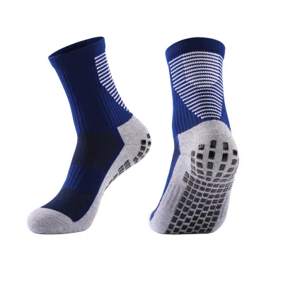 Unisex Color Matching Anti-Slip Towel Bottom Sport Mid-Calf Socks